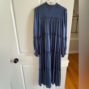 Dress Forum Long Sleeve Blue Maxi Dress